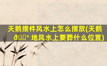 天鹅摆件风水上怎么摆放(天鹅 💮 地风水上要葬什么位置)